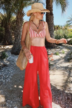 Easygoing Pants ~ Sundried Tomato Linen