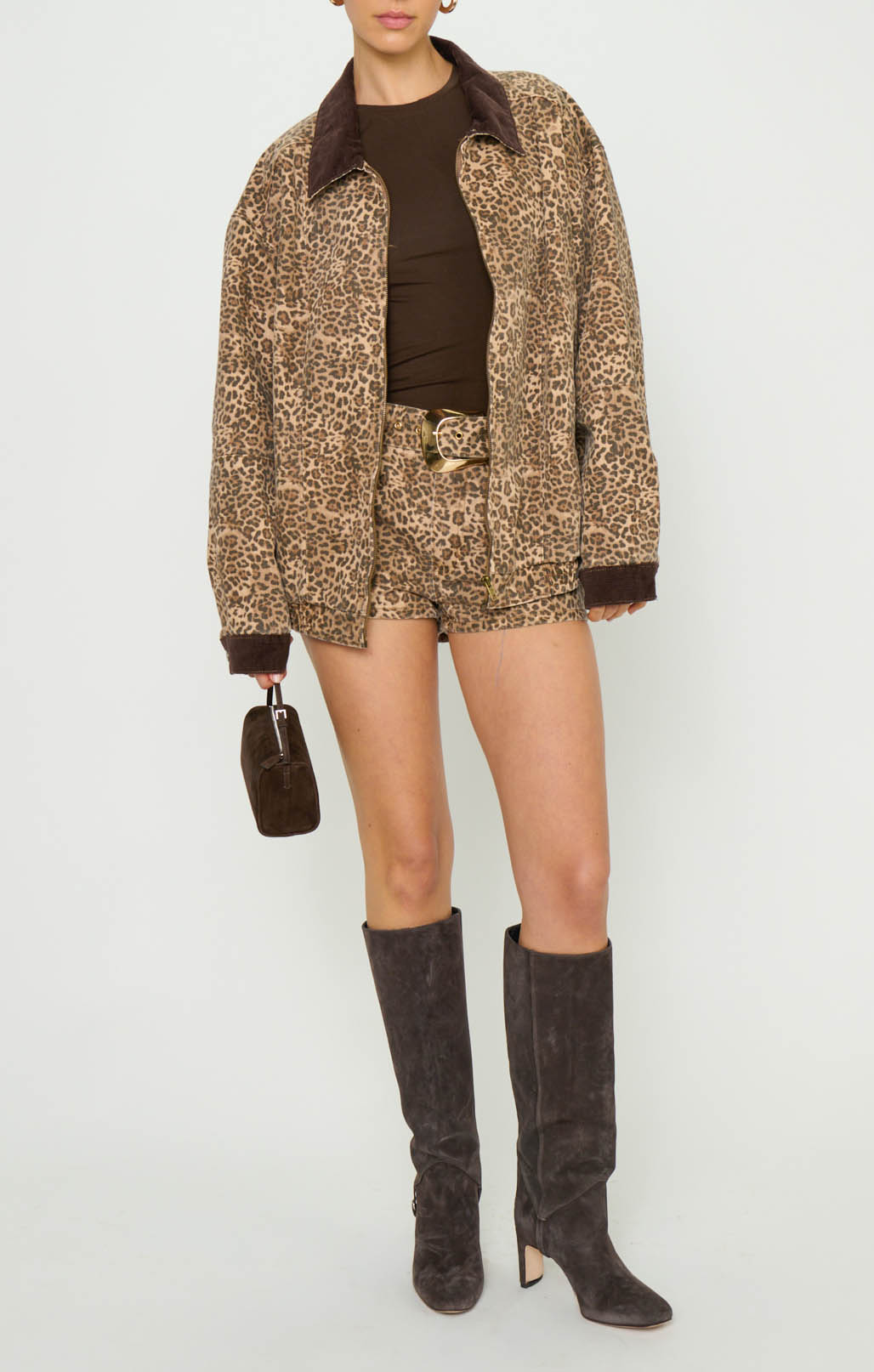 Carter Bomber Jacket ~ Mod Leopard Denim - Image 3
