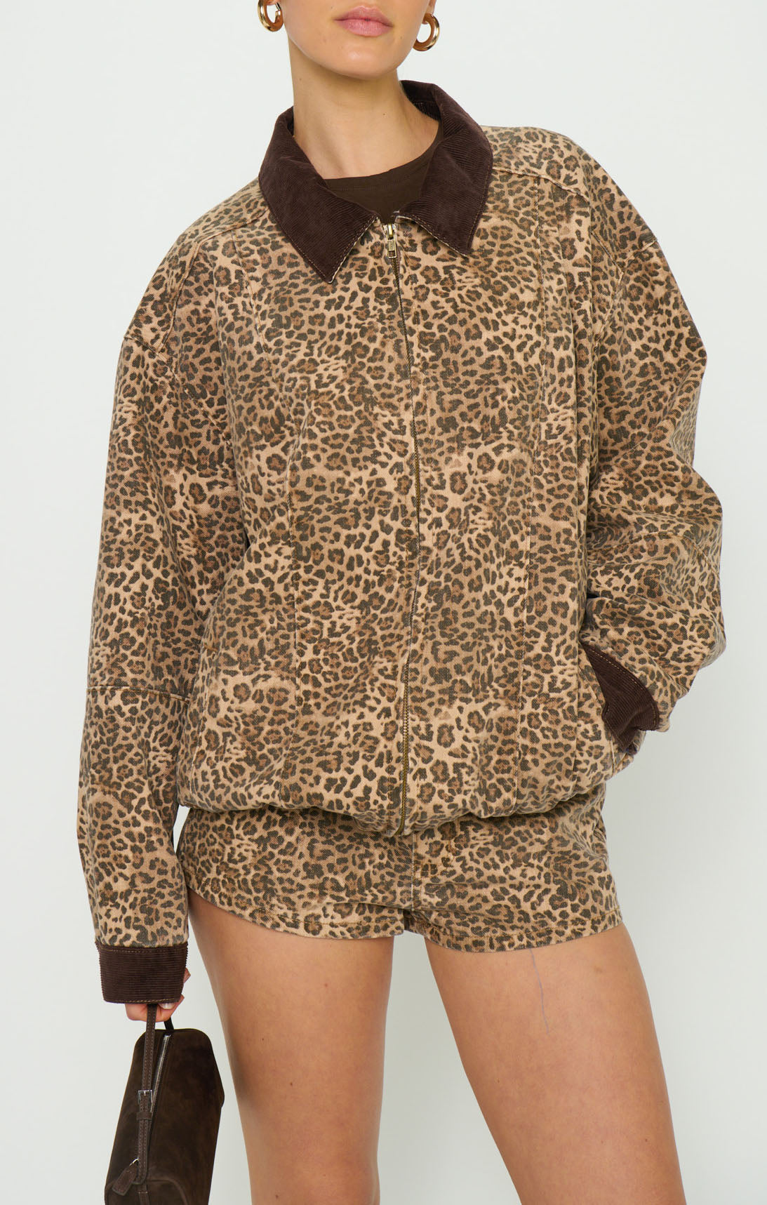 Carter Bomber Jacket ~ Mod Leopard Denim - Image 5