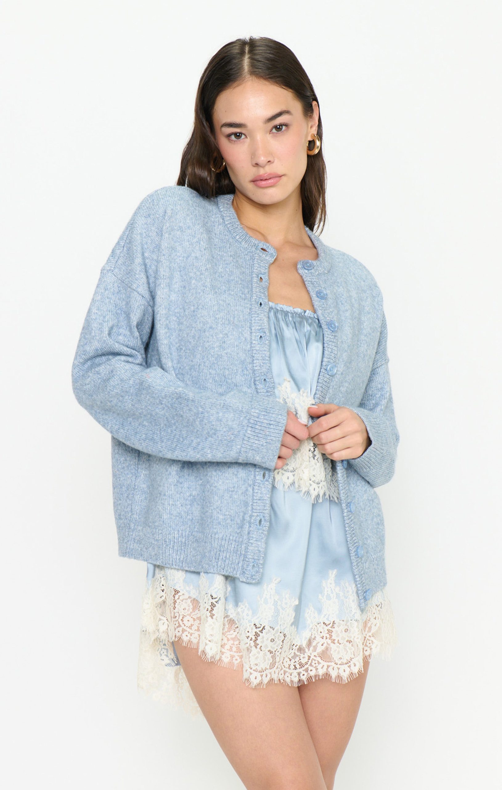 Foster Cardigan ~ Blue Knit - Image 6