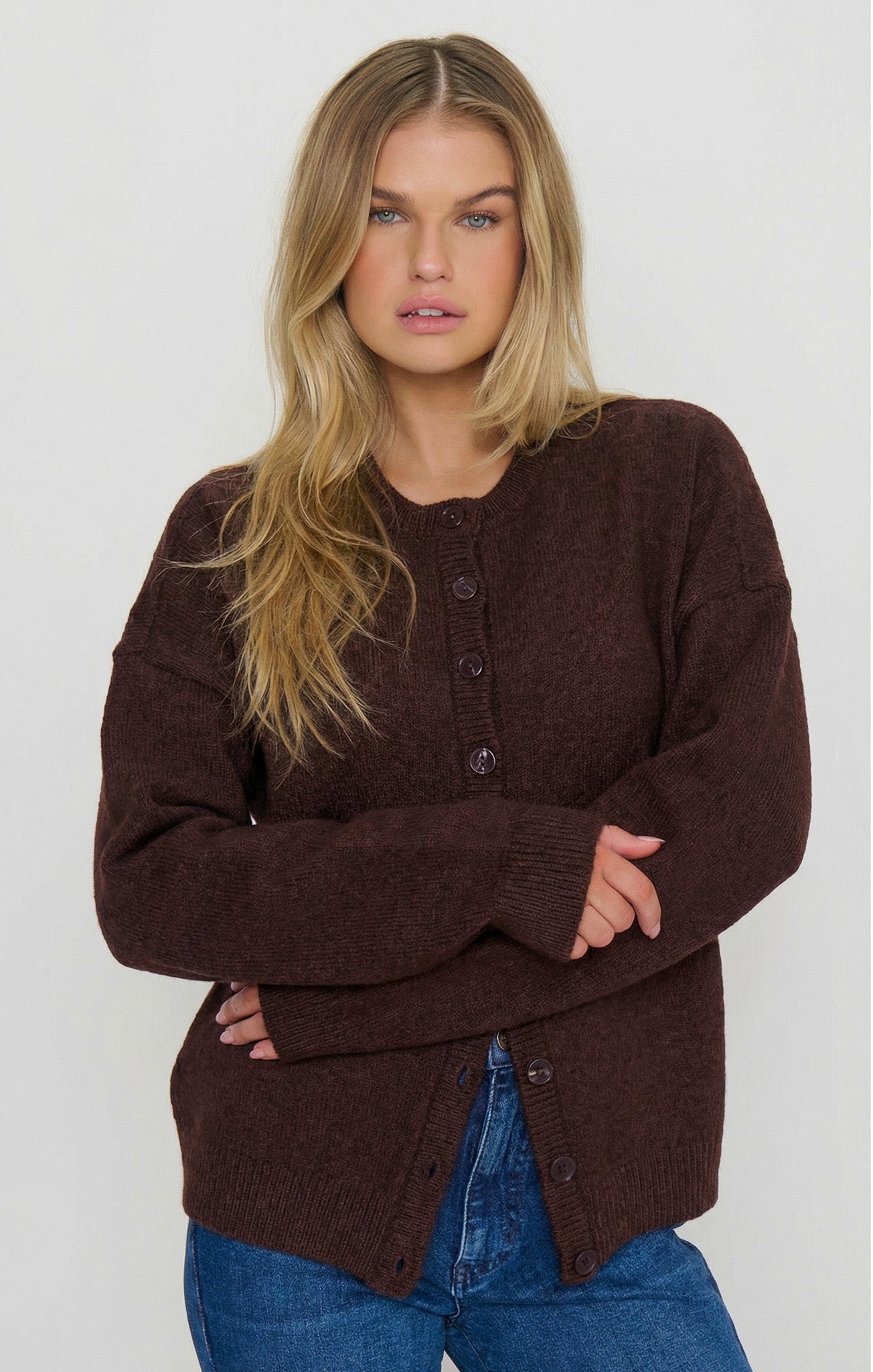 Foster Cardigan ~ Chocolate Knit - Image 3