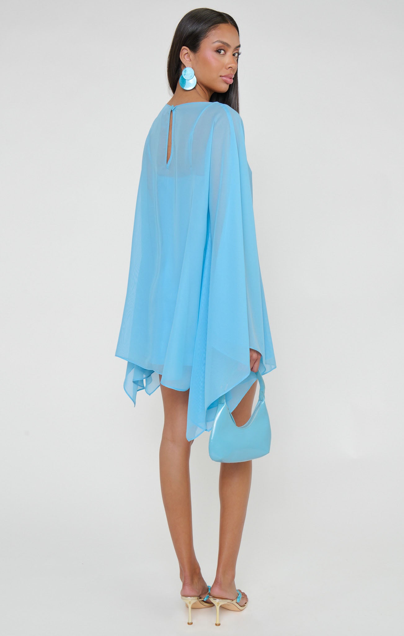 Olsen Mini Dress ~ Baby Blue Chiffon - Image 5
