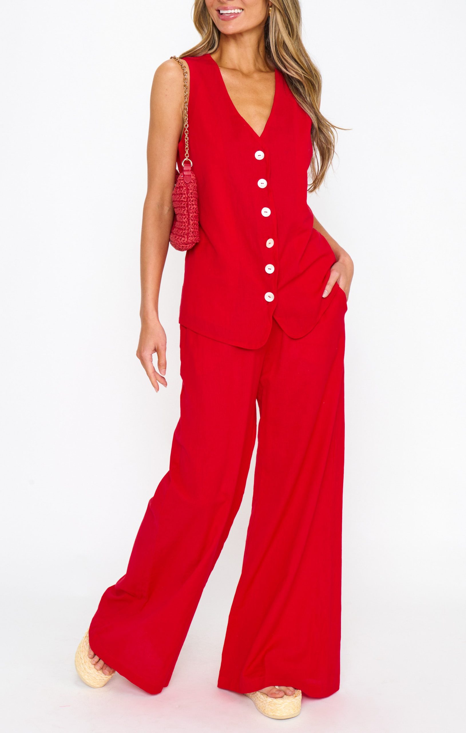 Easygoing Pants ~ Sundried Tomato Linen - Image 2
