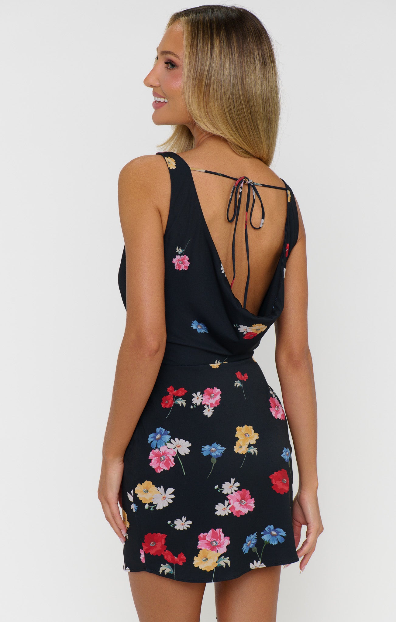 Callie Cowl Dress ~ Falling Floral - Image 4