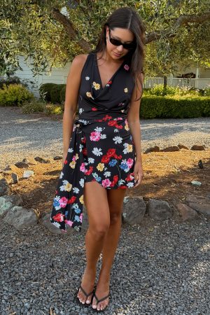 Callie Cowl Dress ~ Falling Floral