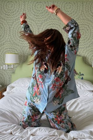 Overslept PJ Set ~ Wild Jungle Mirage Silky