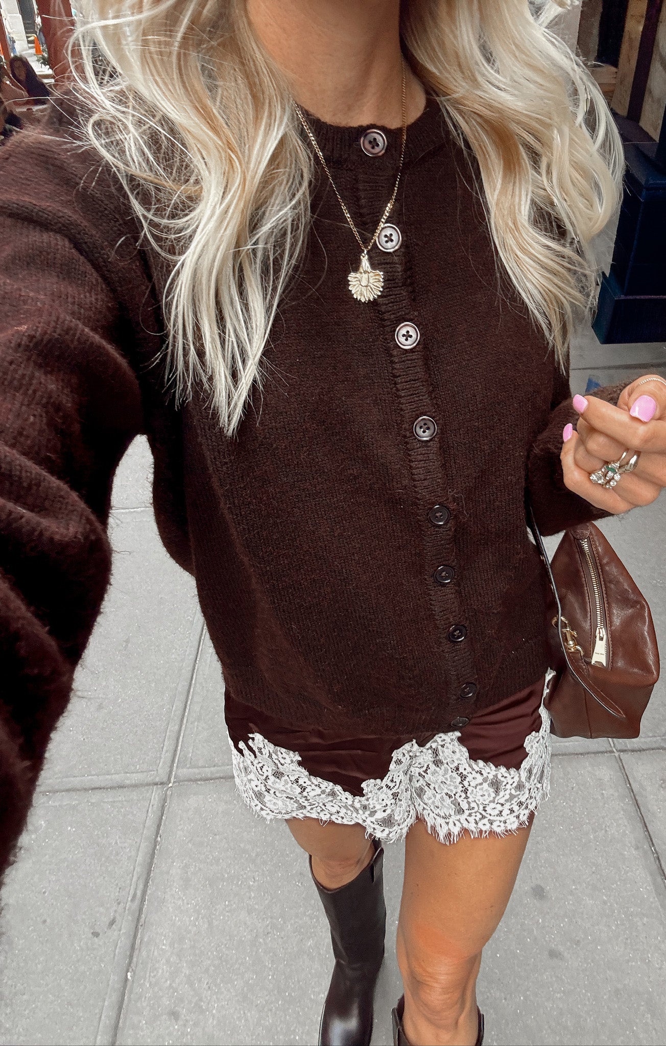Foster Cardigan ~ Chocolate Knit